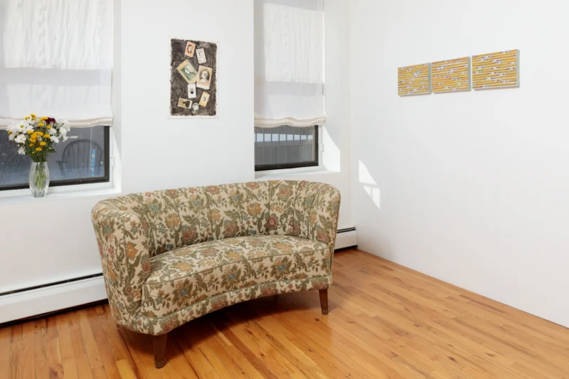 Installation shot from Lucy Sallick: Familiar Traces, @ Stellarhighway