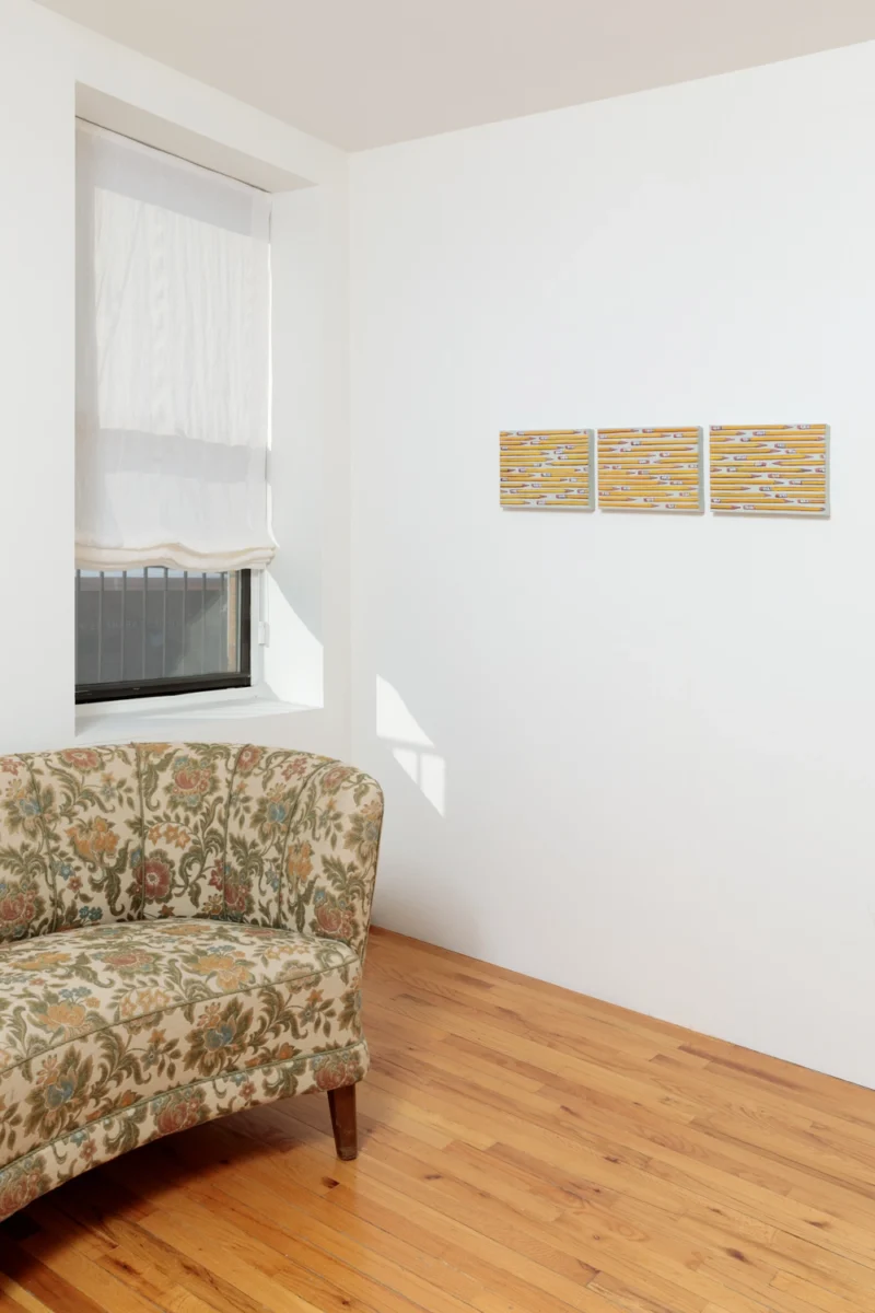 Installation shot from Lucy Sallick: Familiar Traces, @ Stellarhighway