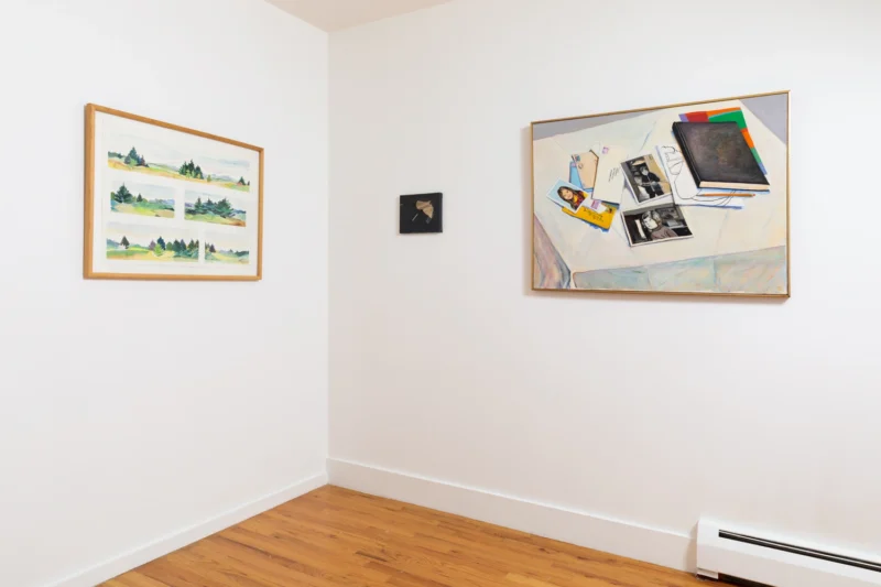 Installation shot from Lucy Sallick: Familiar Traces, @ Stellarhighway