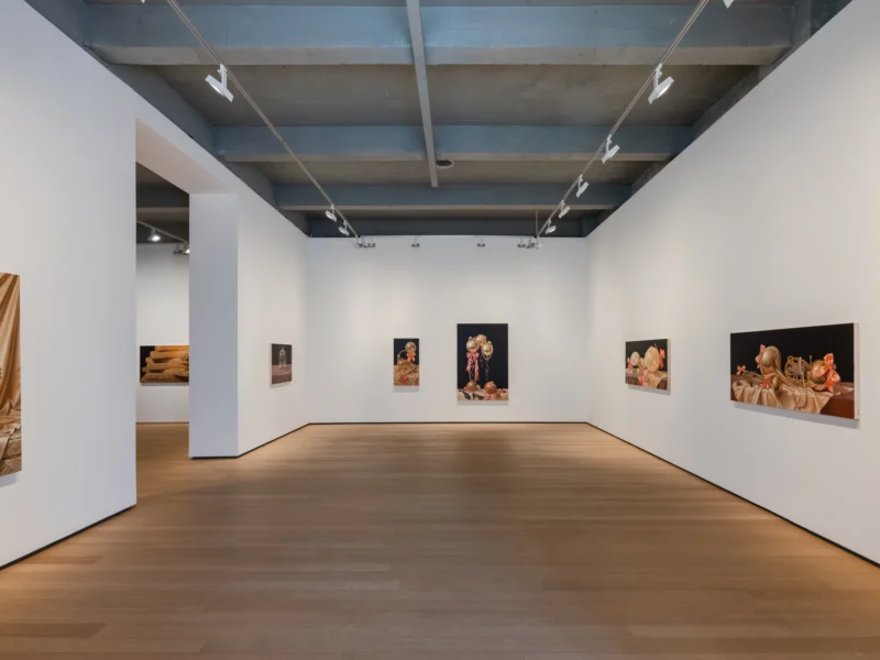 Installation shot from David Smalling: Elizabethan Collar, @ Templon