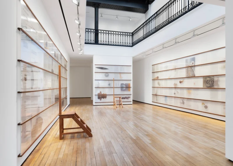 Installation shot from Jitish Kallat: Point of Incidence, @ Templon