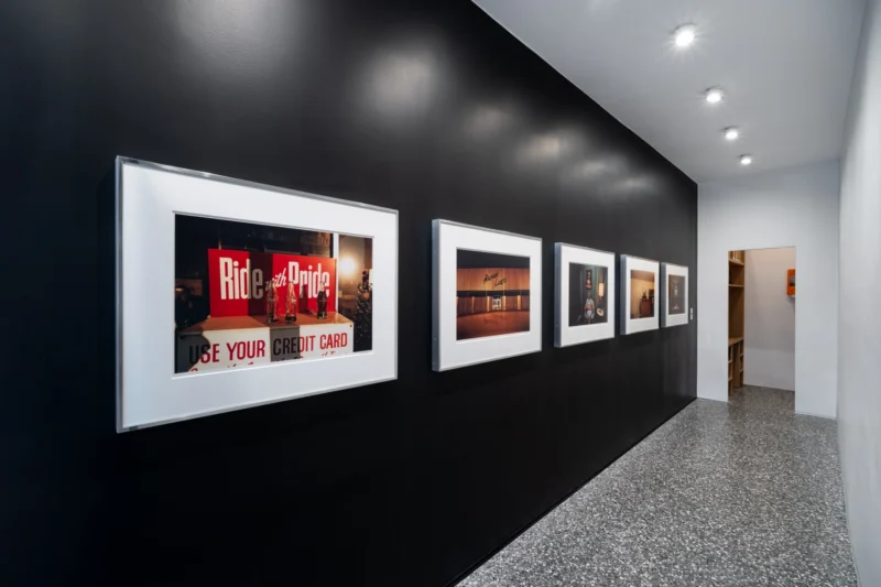 Installation shot from William Eggleston: Six Prints, One Scale, @ Zander Galerie