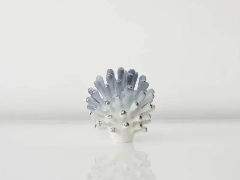 Eva Zethraeus, Pale Turquoise Cluster with Platinum Details, 2025