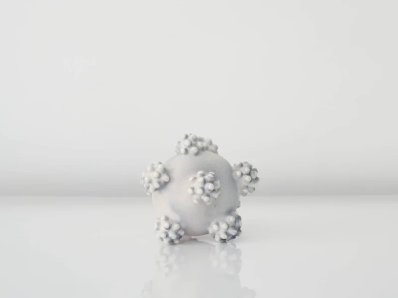 Eva Zethraeus, Small Salmon-Pink Globe I, 2025