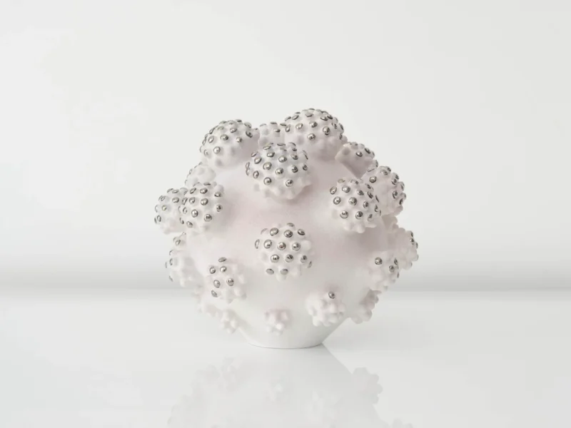Eva Zethraeus, Soft Pink Orb Cluster with Platinum Details, 2025