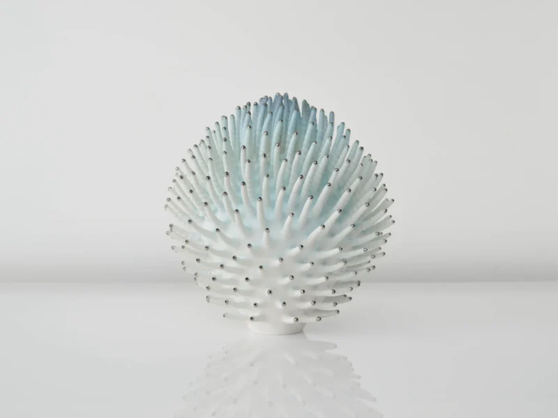Eva Zethraeus, Turquoise Calliandra with Platinum Details, 2025