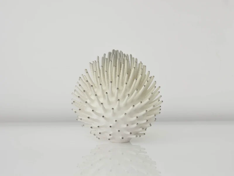 Eva Zethraeus, Pale Yellow Calliandra with Platinum Details, 2025