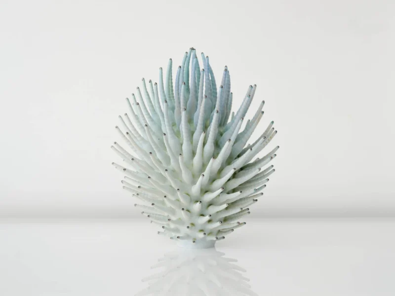 Eva Zethraeus, Sea Green Calliandra with Platinum Details, 2025