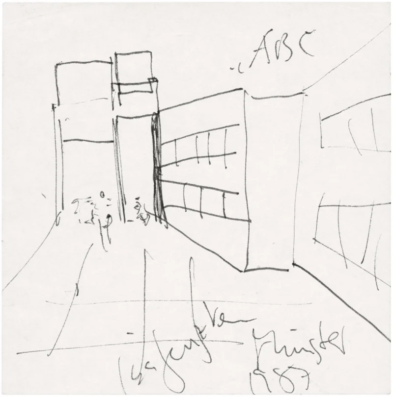 Isa Genzken, Sketch for ‘ABC’, Münster, 1987