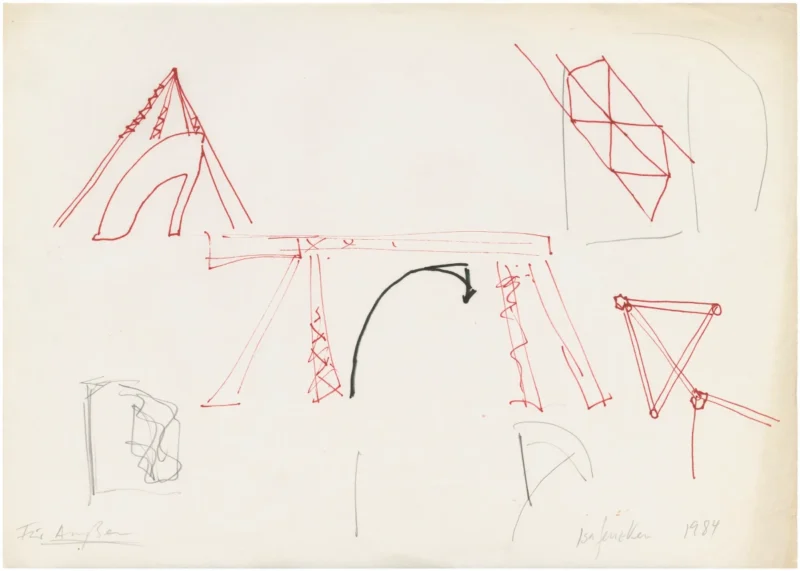 Isa Genzken, Entwurf für ‘Verladebrücke’, 1984