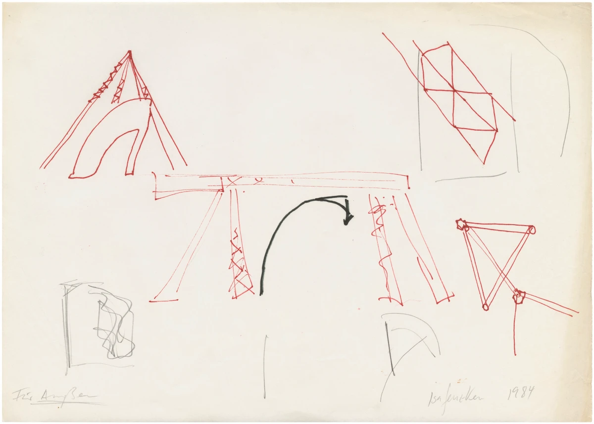 Isa Genzken, Entwurf für ‘Verladebrücke’, 1984