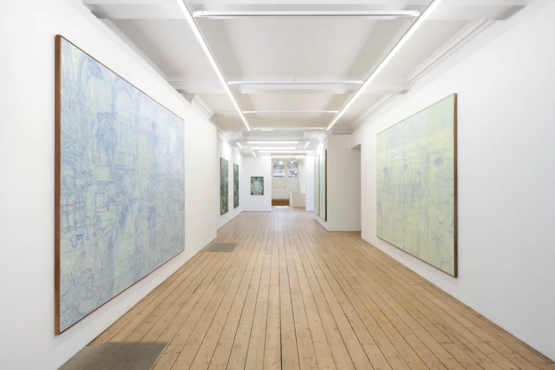 Installation shot from Shaan Syed: The Judge’s Quarters, @ Ab-Anbar