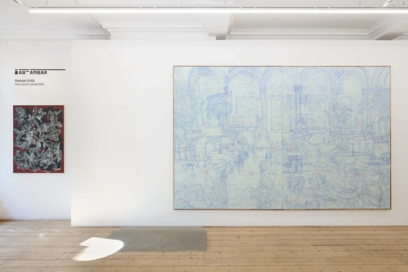 Installation shot from Shaan Syed: The Judge’s Quarters, @ Ab-Anbar