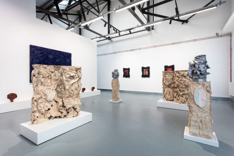 Installation shot from Abraham Kritzman: Palms and Smoke, @ Elizabeth Xi Bauer