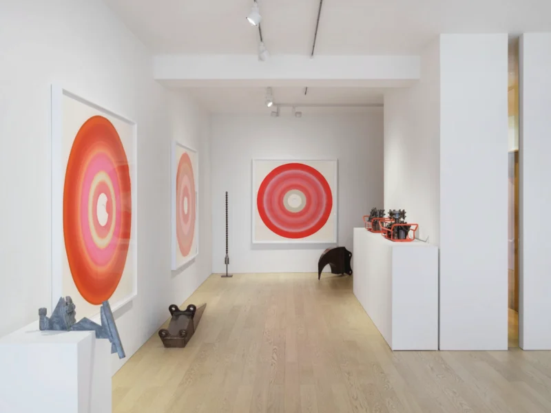 Installation shot from Anthony Caro & James Capper: Heavy Metal, @ Albion Jeune