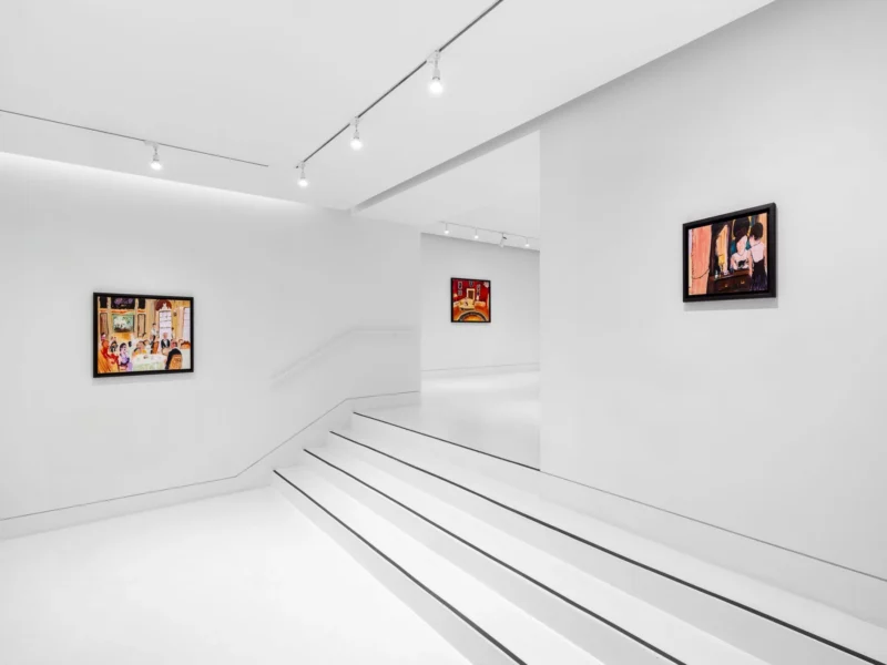 Installation shot from Genieve Figgis: Drama Club, @ Almine Rech