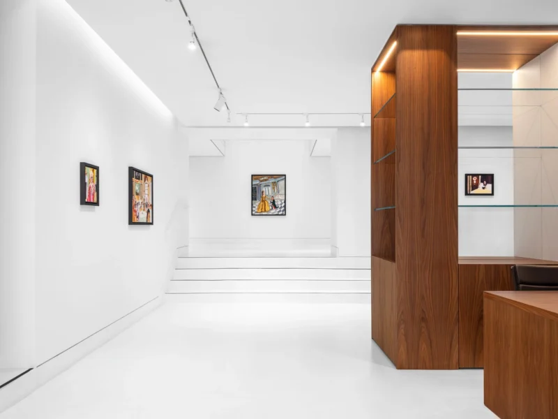 Installation shot from Genieve Figgis: Drama Club, @ Almine Rech
