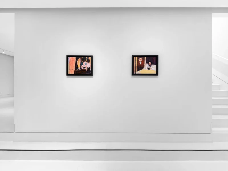Installation shot from Genieve Figgis: Drama Club, @ Almine Rech