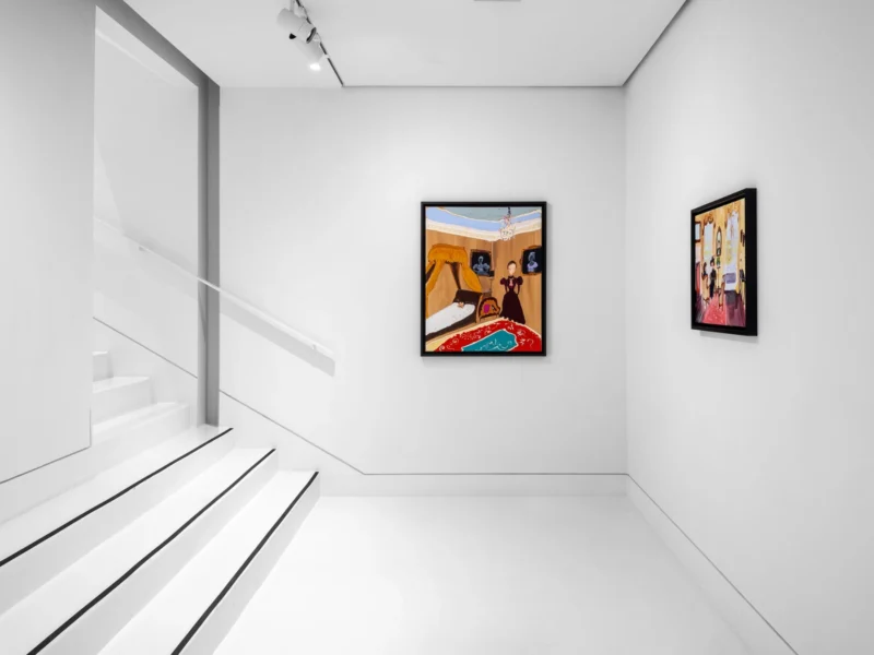 Installation shot from Genieve Figgis: Drama Club, @ Almine Rech