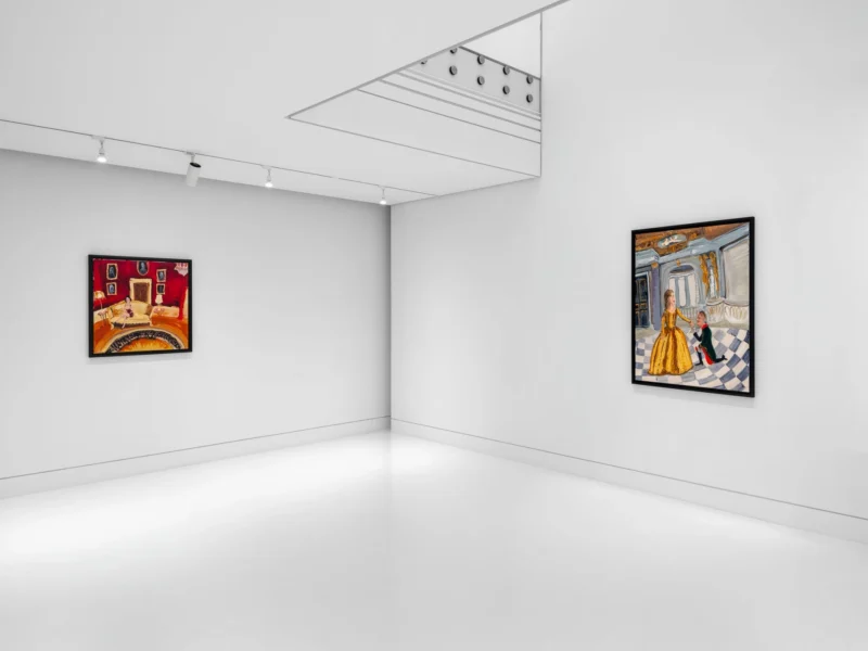 Installation shot from Genieve Figgis: Drama Club, @ Almine Rech