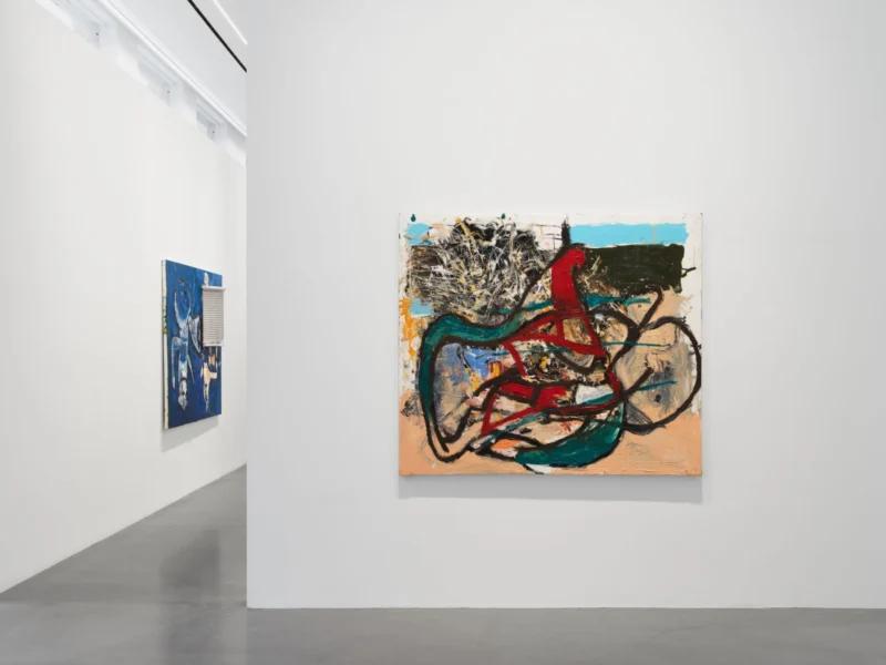 Installation shot from Southpaw: Gerasimos Floratos & Karel Appel, @ Almine Rech