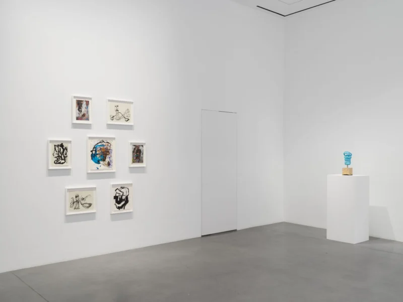 Installation shot from Southpaw: Gerasimos Floratos & Karel Appel, @ Almine Rech