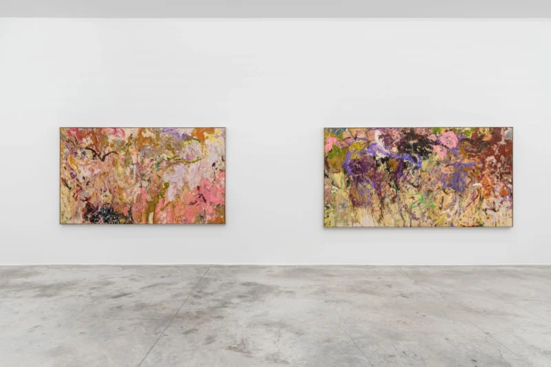 Installation shot from Larry Poons: Kentucky Cols., @ Almine Rech