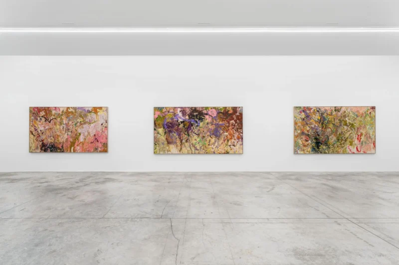 Installation shot from Larry Poons: Kentucky Cols., @ Almine Rech