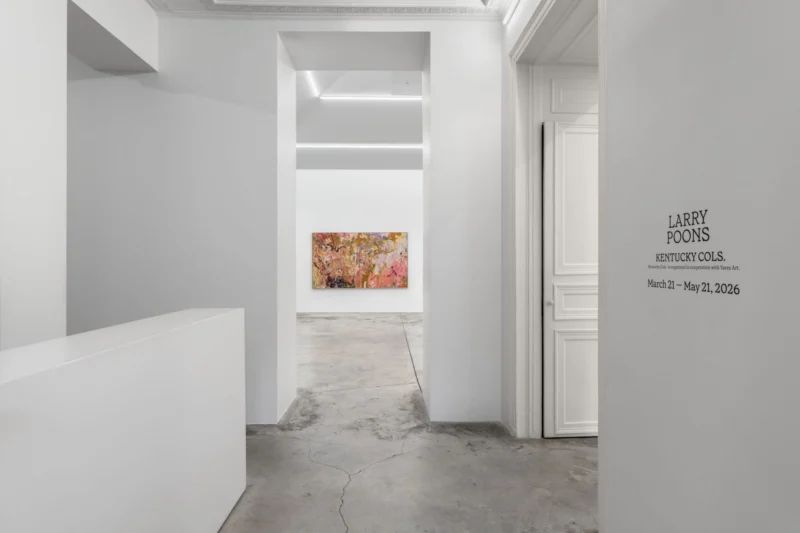 Installation shot from Larry Poons: Kentucky Cols., @ Almine Rech