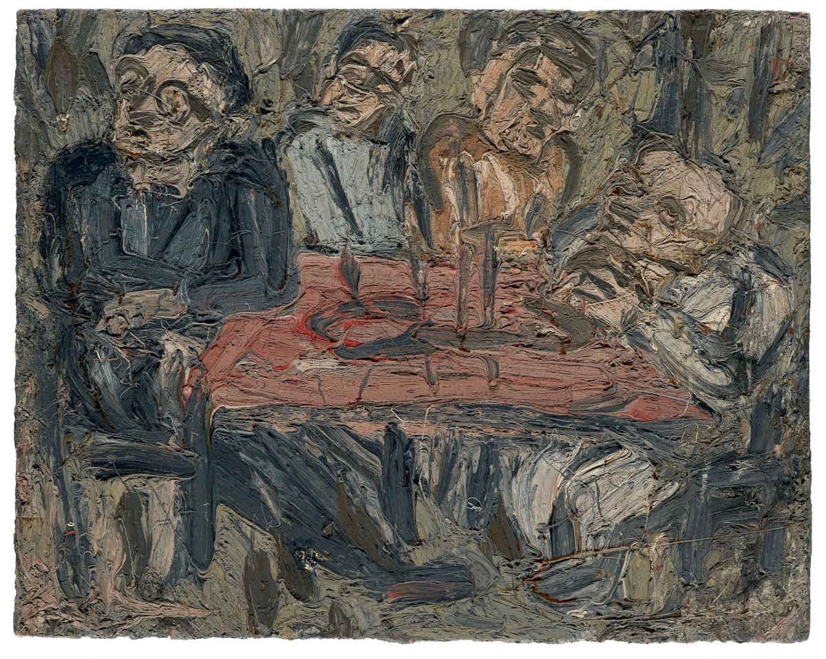 Leon Kossoff, Around the Table No. 3, 1975