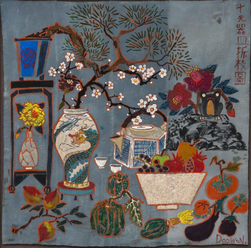 Doowon Lee, Myeong-Jeol-Ji-Do (Still Life with Vessels and Branches), 2025