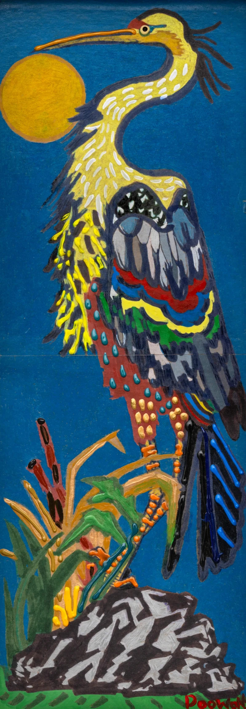 Doowon Lee, Stork in Multicolored Moonlight, 2026