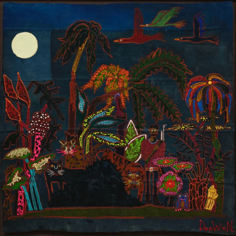 Doowon Lee, Doowon Becoming a Hunter in an Imaginary Jungle with Predators (Nighttime), 2026