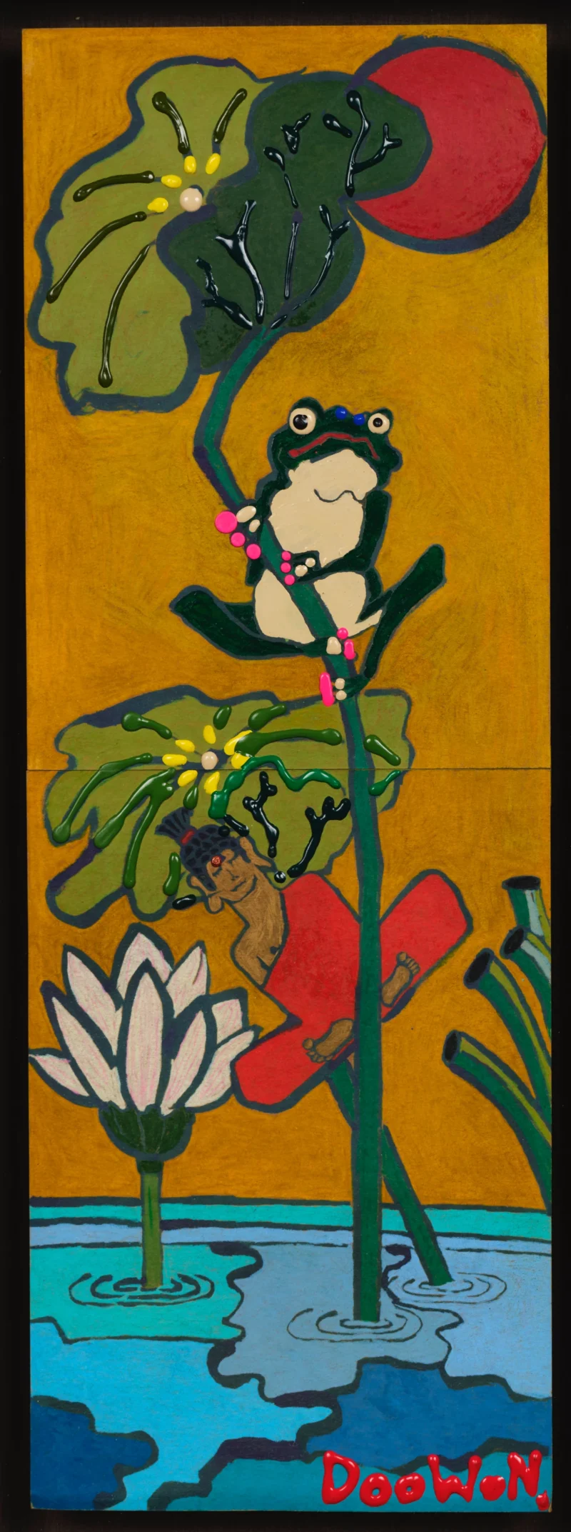 Doowon Lee, The Frog and the Buddha Hanging from a Lotus Leaf, 2026
