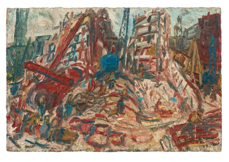 Leon Kossoff, Demolition of YMCA Building No. 2, Spring, 1971