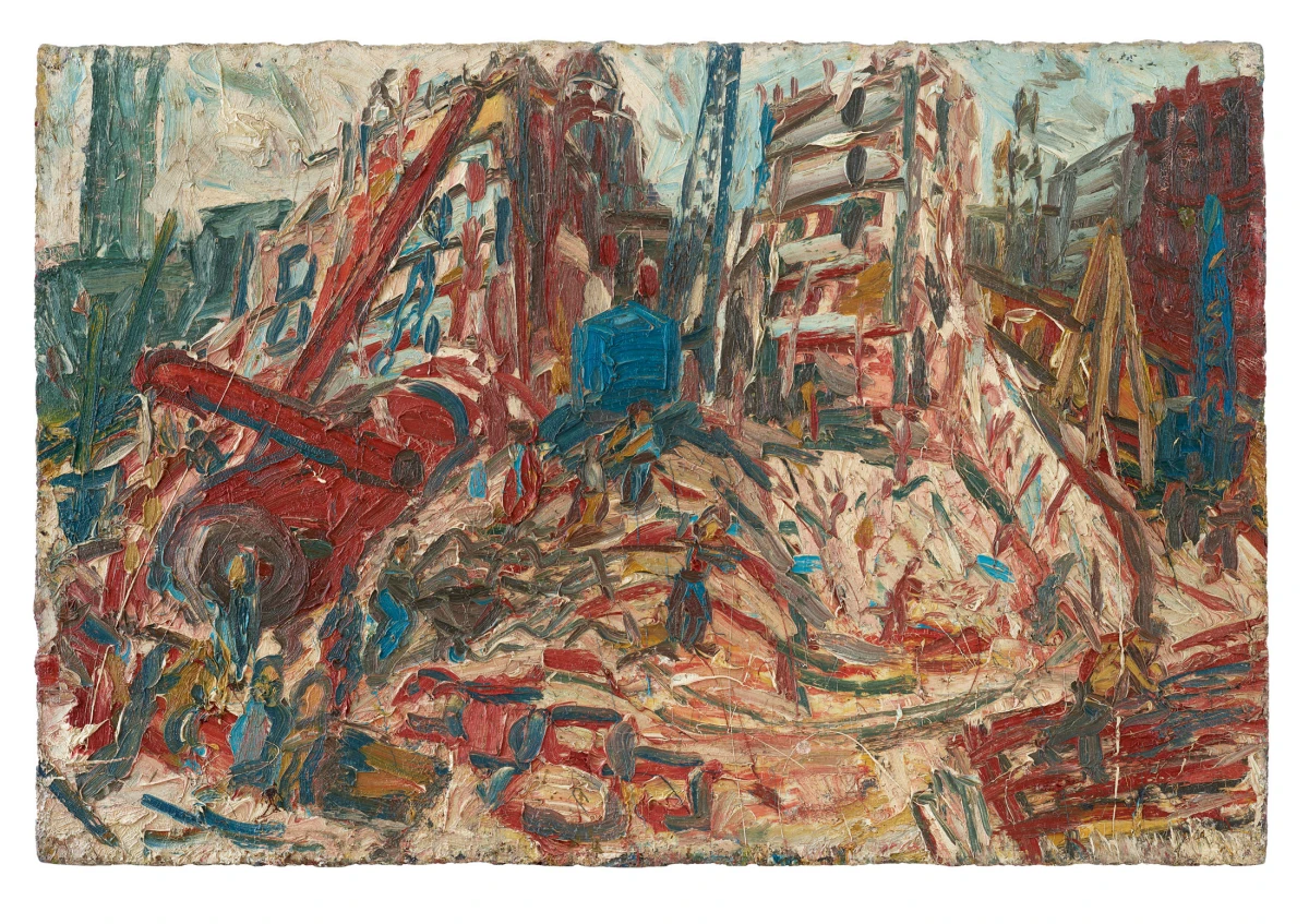 Leon Kossoff, Demolition of YMCA Building No. 2, Spring, 1971