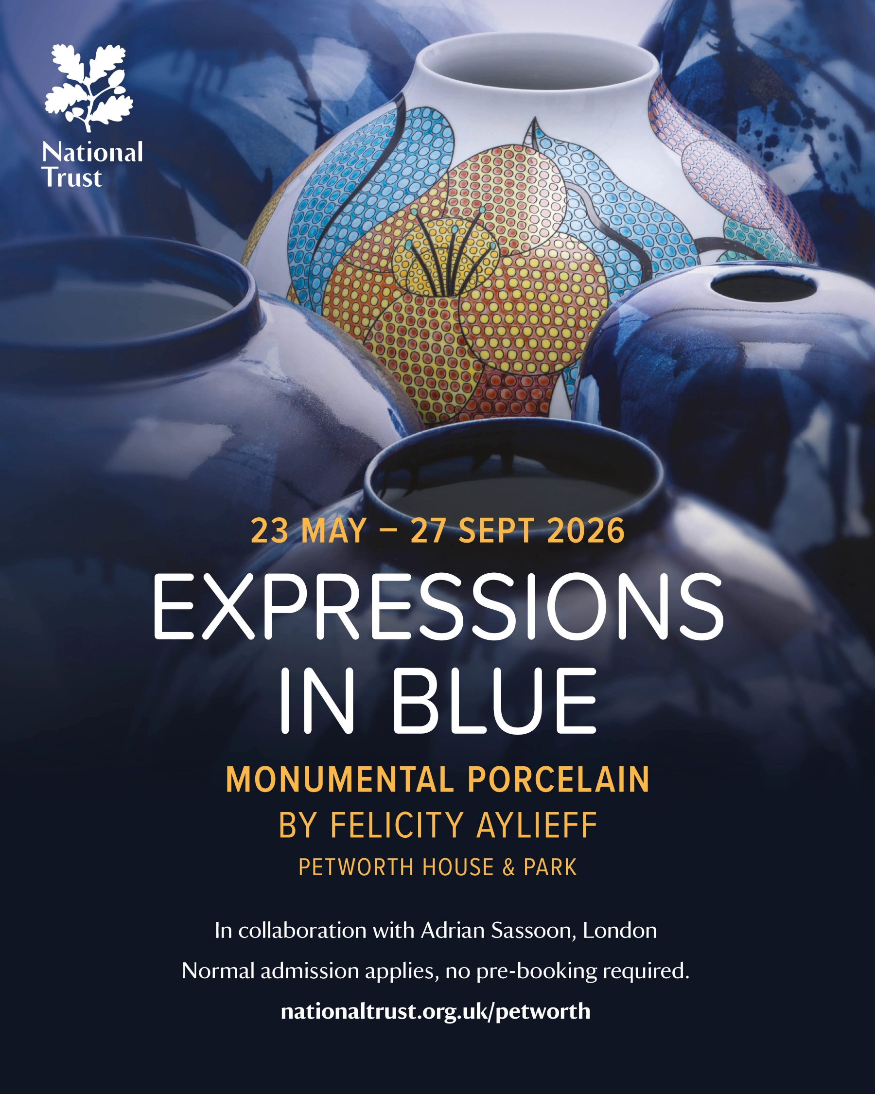 Image for Expressions in Blue: Monumental Porcelain by Felicity Aylieff, at Petworth House and Park