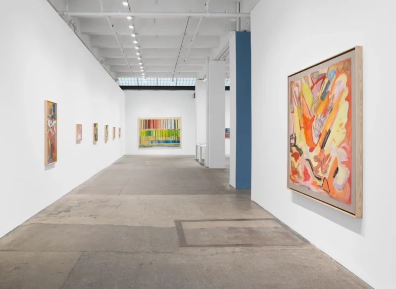 Installation shot from Ficre Ghebreyesus: Color is Supreme, @ Galerie Lelong