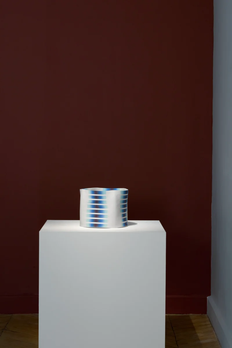 Installation shot from Lotte Westphael: Where Colours Dissolve Into Weightless Nothingness, @ Galerie Maria Wettergren