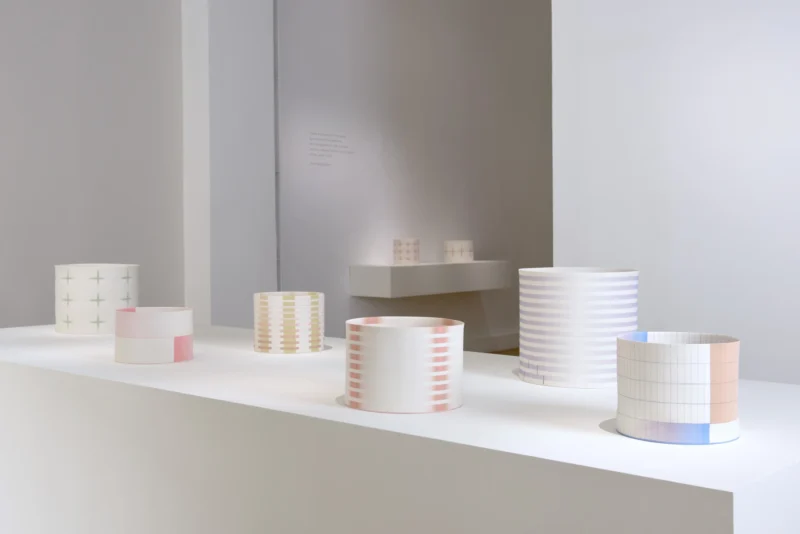 Installation shot from Lotte Westphael: Where Colours Dissolve Into Weightless Nothingness, @ Galerie Maria Wettergren