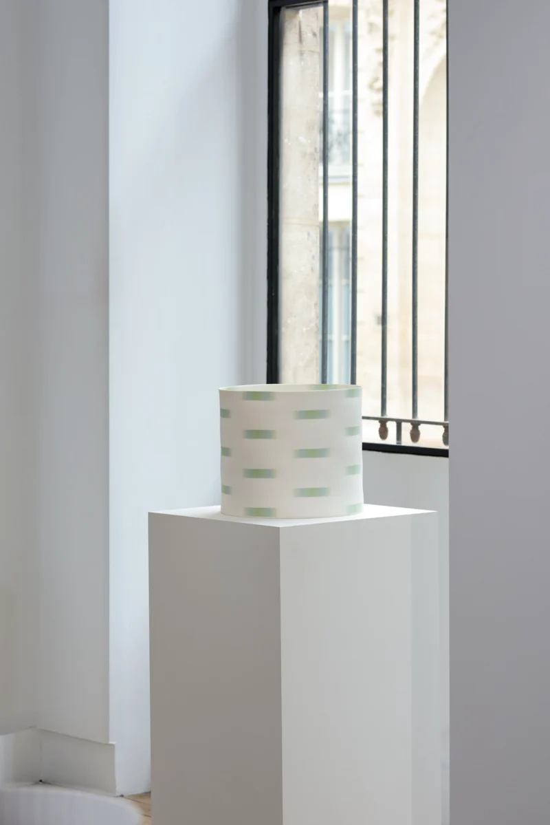 Installation shot from Lotte Westphael: Where Colours Dissolve Into Weightless Nothingness, @ Galerie Maria Wettergren