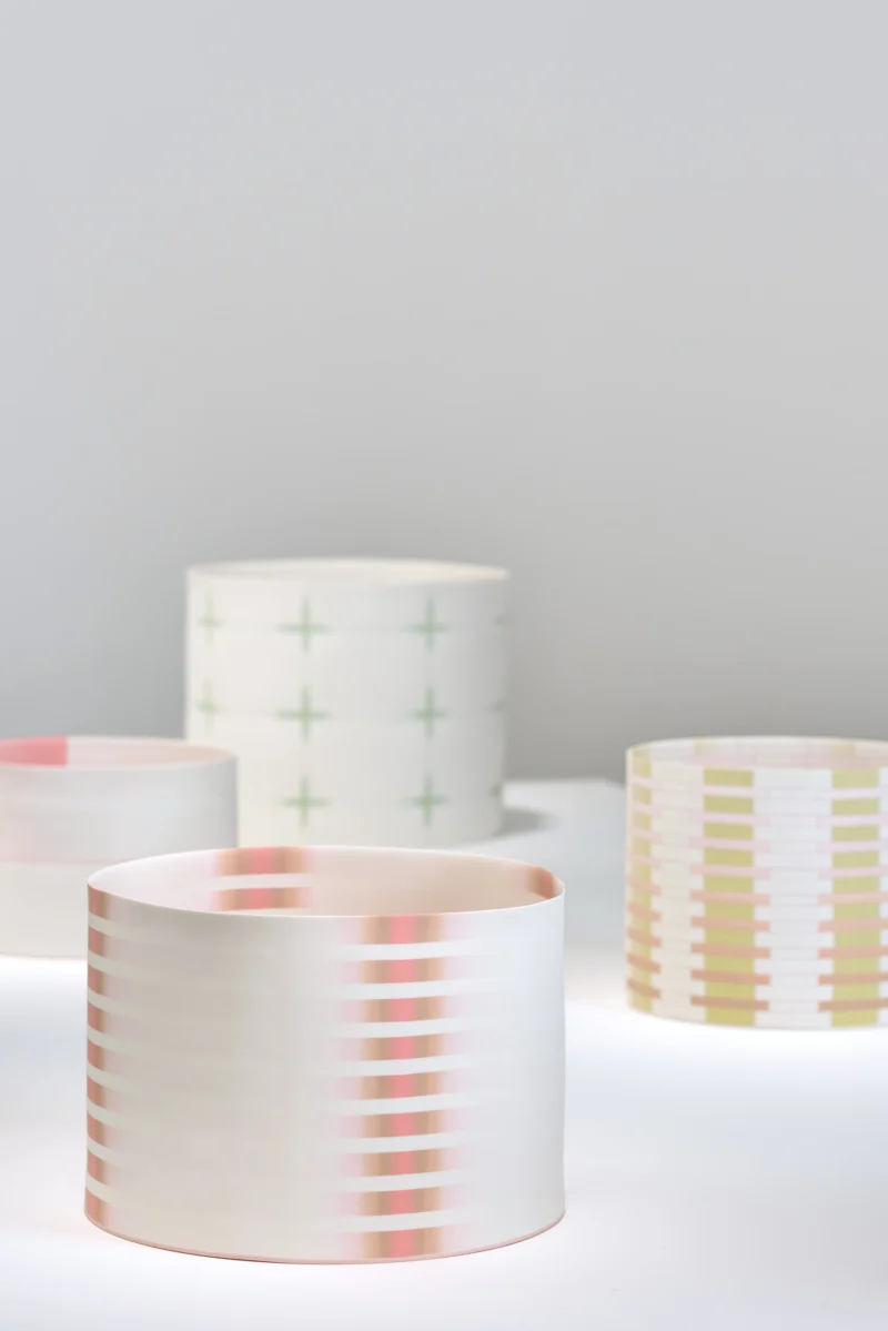 Installation shot from Lotte Westphael: Where Colours Dissolve Into Weightless Nothingness, @ Galerie Maria Wettergren