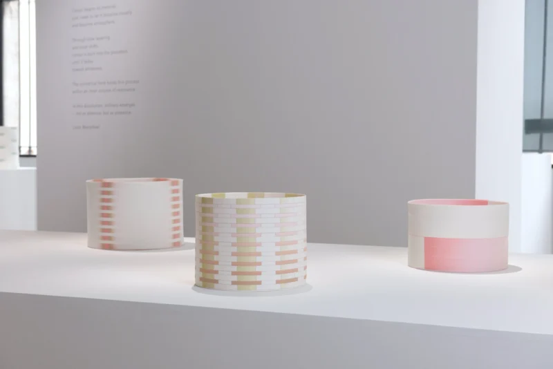Installation shot from Lotte Westphael: Where Colours Dissolve Into Weightless Nothingness, @ Galerie Maria Wettergren