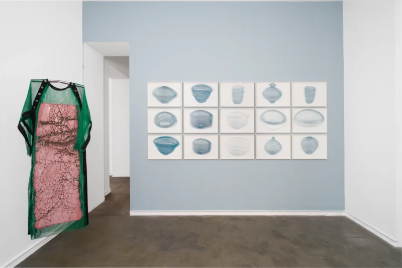 Installation shot from Katja Schenker: French Vermilion, @ Galerie Mitterrand