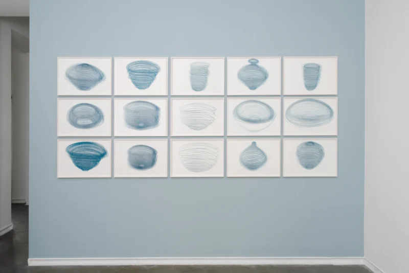 Installation shot from Katja Schenker: French Vermilion, @ Galerie Mitterrand