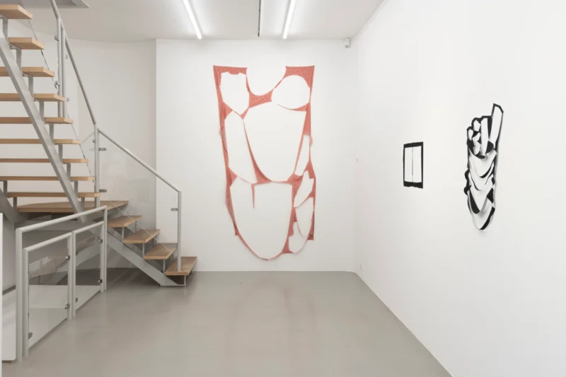 Installation shot from Marion Baruch: Quel che rimane del cielo, @ Galerie Peter Kilchmann