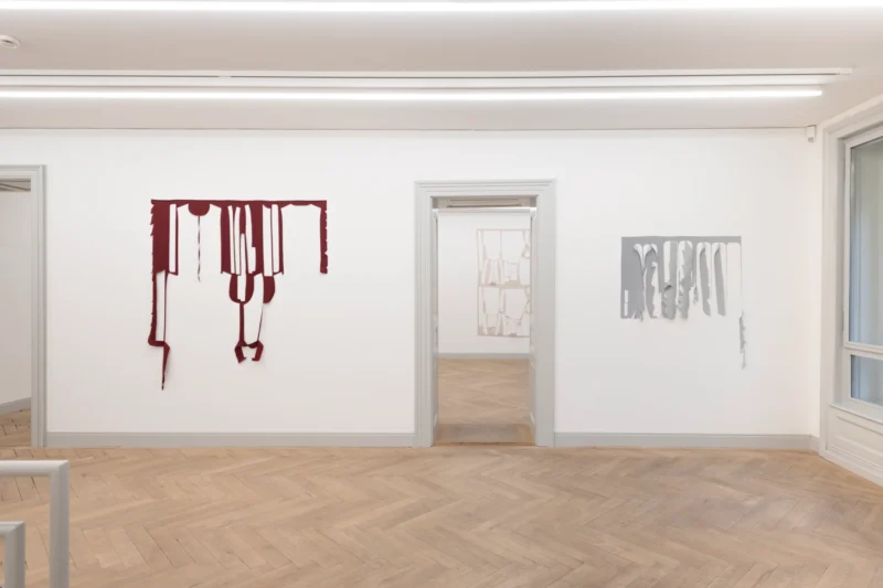 Installation shot from Marion Baruch: Quel che rimane del cielo, @ Galerie Peter Kilchmann
