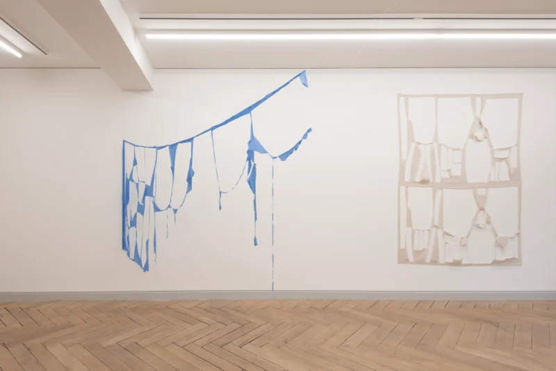Installation shot from Marion Baruch: Quel che rimane del cielo, @ Galerie Peter Kilchmann