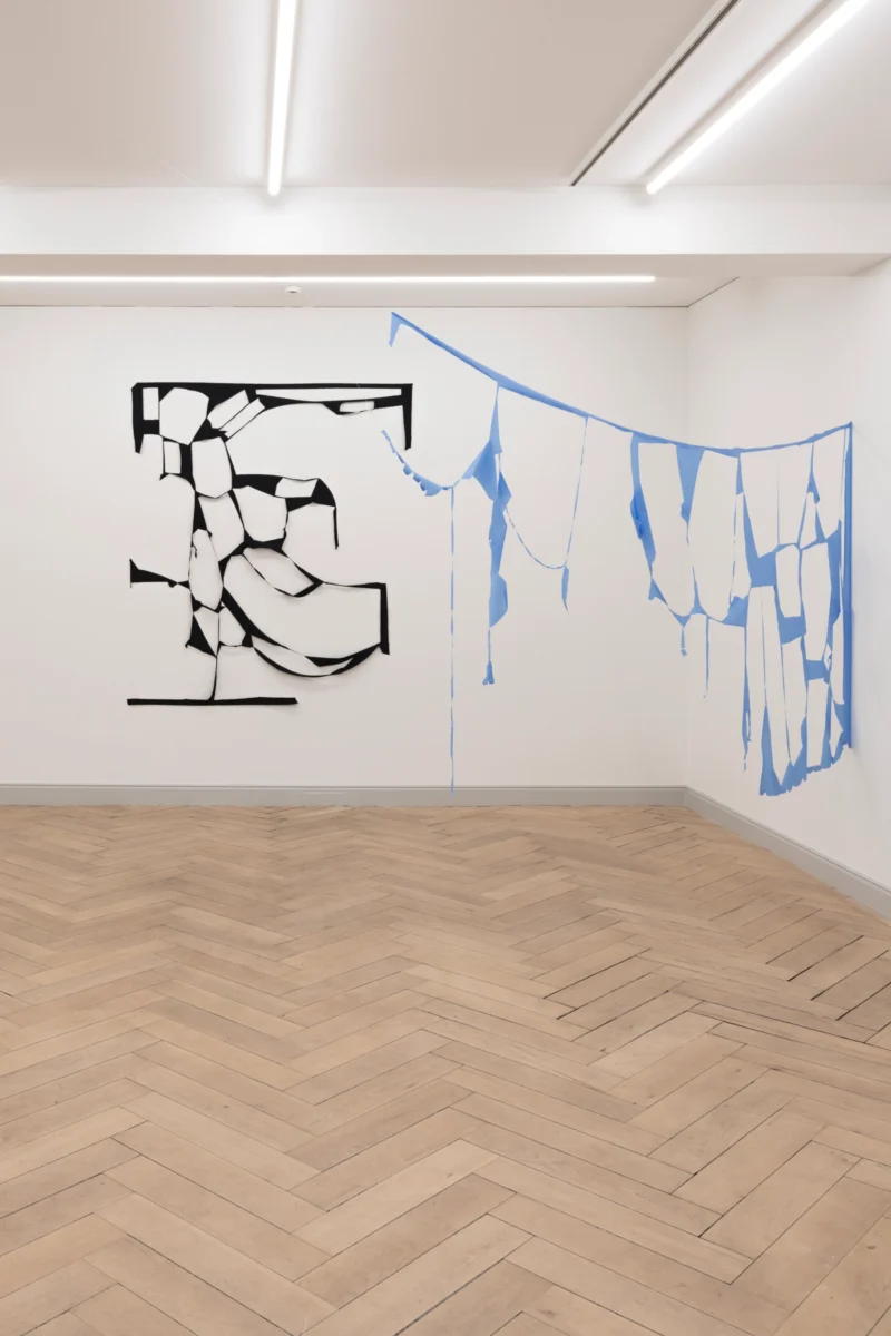 Installation shot from Marion Baruch: Quel che rimane del cielo, @ Galerie Peter Kilchmann