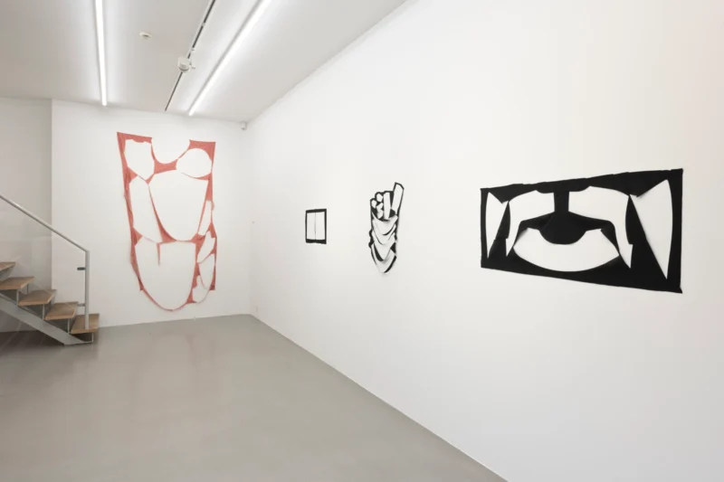 Installation shot from Marion Baruch: Quel che rimane del cielo, @ Galerie Peter Kilchmann